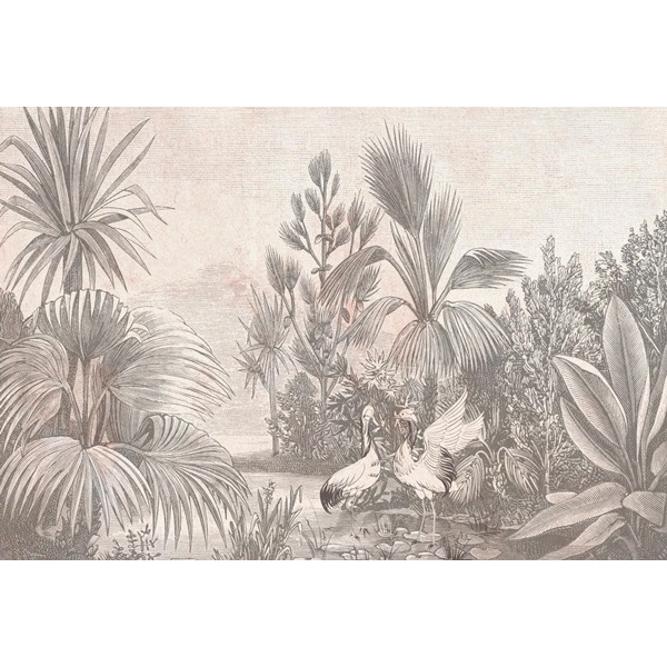 Mural Queen of Palms Sepia ANIM034