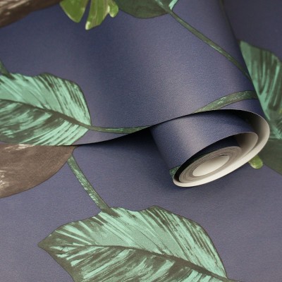 Papel de parede tucanos azul marinho 91343