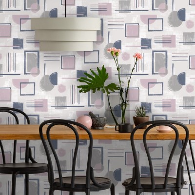 Papel pintado geométrico acuarela 91332 2