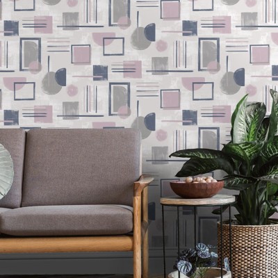 Papel pintado geométrico acuarela 91332