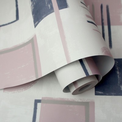 Papel pintado geométrico acuarela 91332