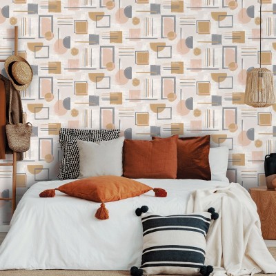 Papel de parede geometrico nordico aquarela 91330 2