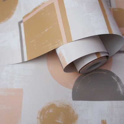 Papel de parede geometrico nordico aquarela 91330 Papel de parede geometrico nordico aquarela 91330