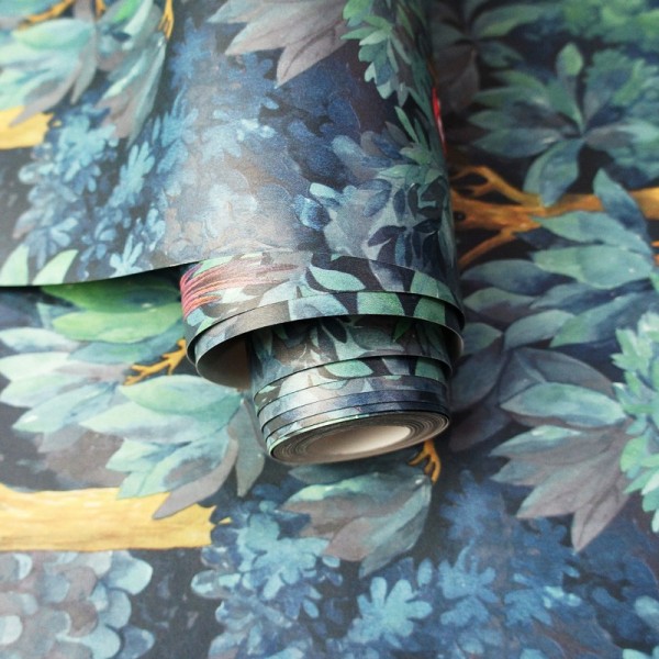 Papel pintado naturaleza tropical con pájaros 91251