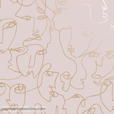 Paper pintat modern rostre persones 91274 Paper pintat modern rostre persones 91274