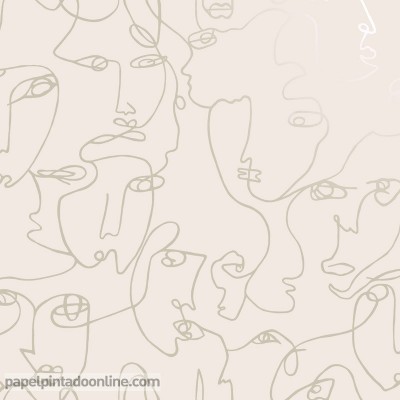 Papel pintado rostros Amazonia 91272