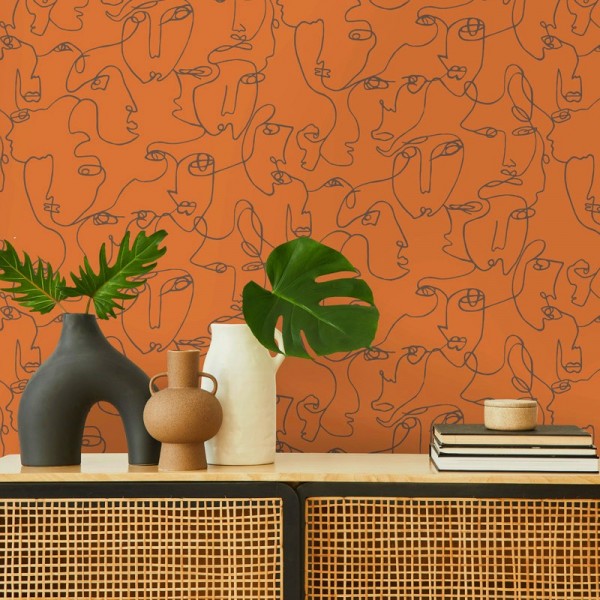 Paper pintat rostre persones decoració moderna 91271 Paper pintat rostre persones decoració moderna 91271