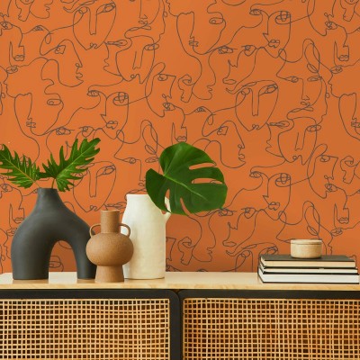 Papel pintado rostro personas decoración moderna 91271 Papel pintado rostro personas decoración moderna 91271