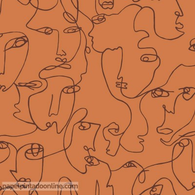 Papel pintado rostro personas decoración moderna 91271 Papel pintado rostro personas decoración moderna 91271
