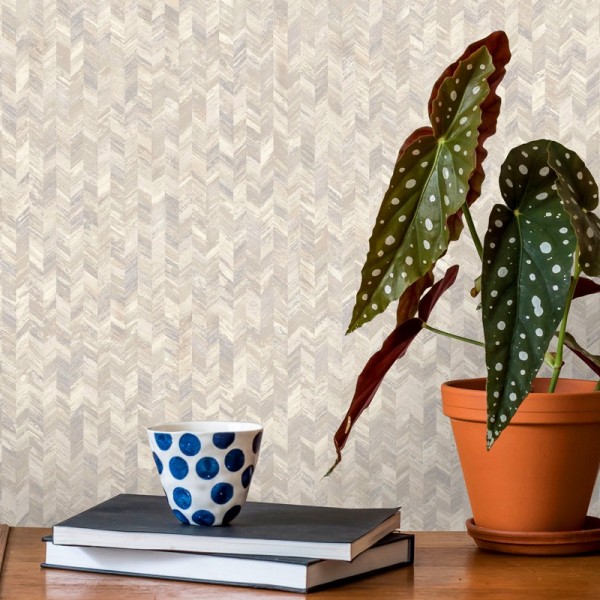 Papel de parede textura bege prata 91294