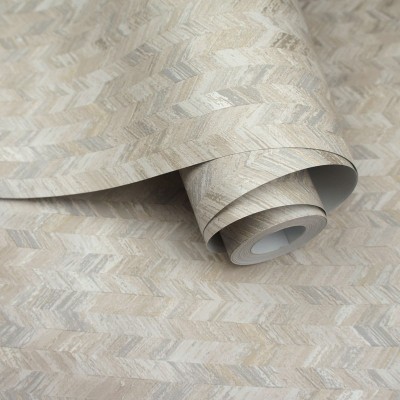 Papel pintado textura beige plateado 91294