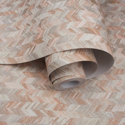 Papel de parede imitação de tecido de fundo laranja 91290