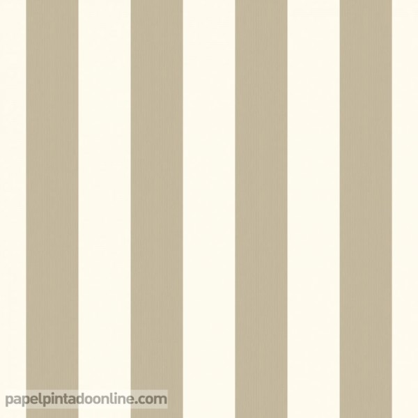 Papel pintado rayas beige oscuro-caqui