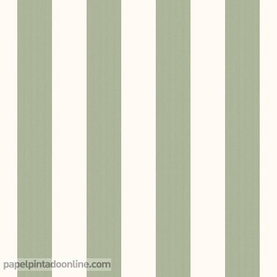 Papel de parede riscas verde musgo e branco sujo