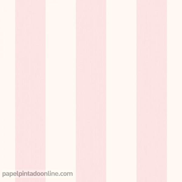 Papel pintado rayas rosa pastel 580225
