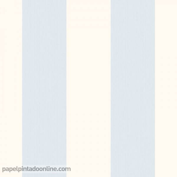 Papel de parede riscas azuis e branco sujo