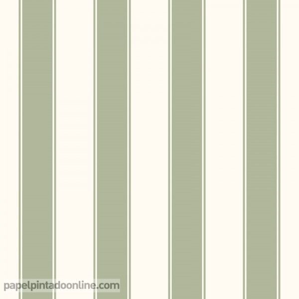 Papel pintado rayas color verde doble linea decoración elegante