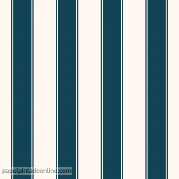 Papel pintado rayas color azul marino doble linea decoración elegante