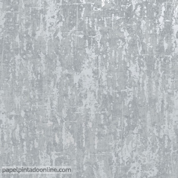 Papel de parede textura desgastada com metálico cinza prateado