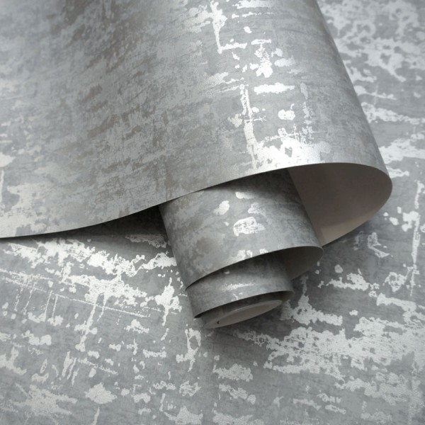 paper pintat imitació textura desgastada amb metal·litzat gris platejat