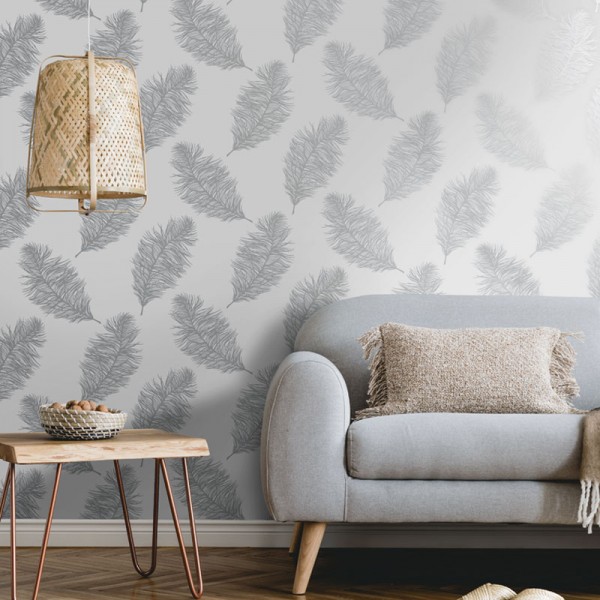 paper pintat plomes elegants platejades fons gris