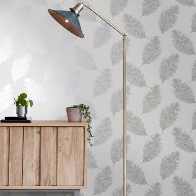 paper pintat plomes elegants platejades fons gris