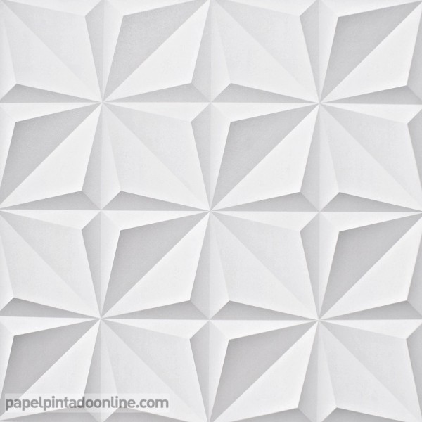 papel pintado efecto tridimensional gris decoración moderna ref. 102