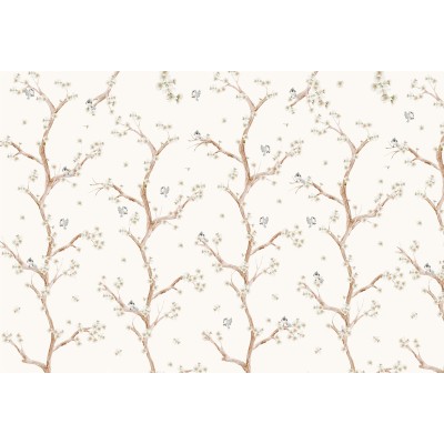 Mural infantil amb flors de paper pintat