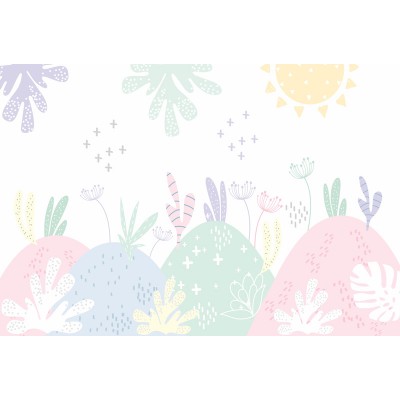 mural infantil montañas de colores pasteles mural infantil montañas de colores pasteles