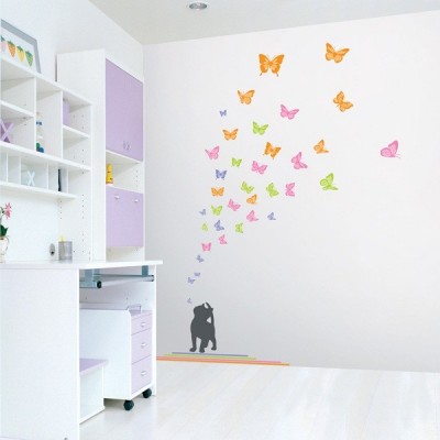 STICKER KITTEN LOVES BUTTERFLIES DP-08090 2