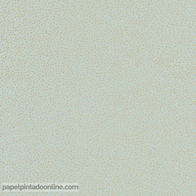 papel pintado puntos dorados fondo verde claro