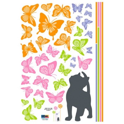 STICKER KITTEN LOVES BUTTERFLIES DP-08090 STICKER KITTEN LOVES BUTTERFLIES DP-08090