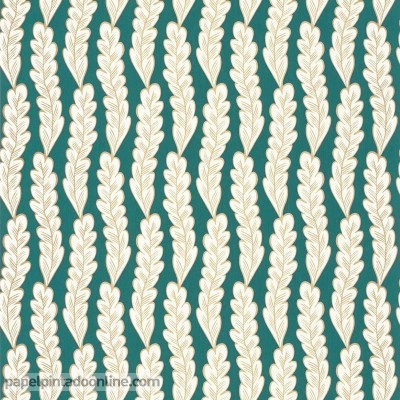 paper pintat naturalesa marina blau petroli i daurat