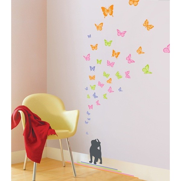 STICKER KITTEN LOVES BUTTERFLIES DP-08090 STICKER KITTEN LOVES BUTTERFLIES DP-08090