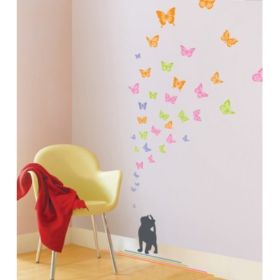 STICKER KITTEN LOVES BUTTERFLIES DP-08090 STICKER KITTEN LOVES BUTTERFLIES DP-08090