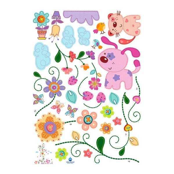 STICKER PATCHES PETS & FLOWERS DK-0013