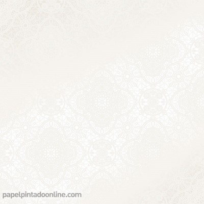 papel de parede de crochê branco fundo pérola