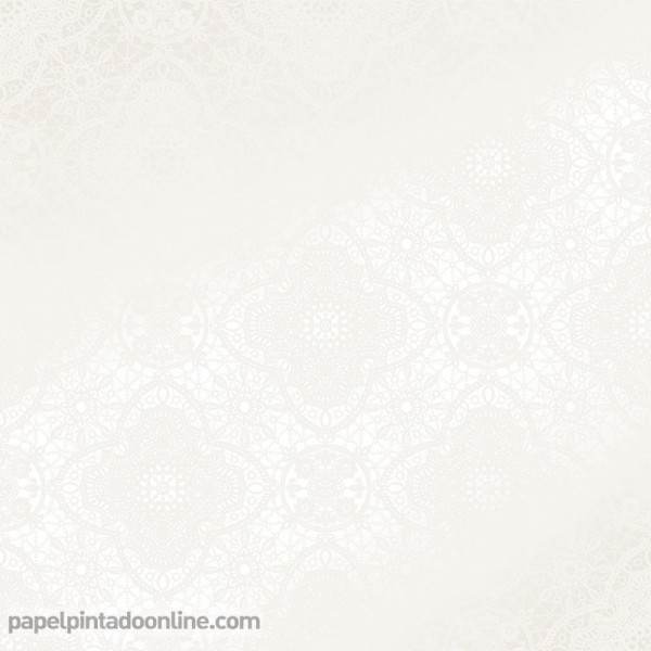 papel de parede de crochê branco fundo pérola