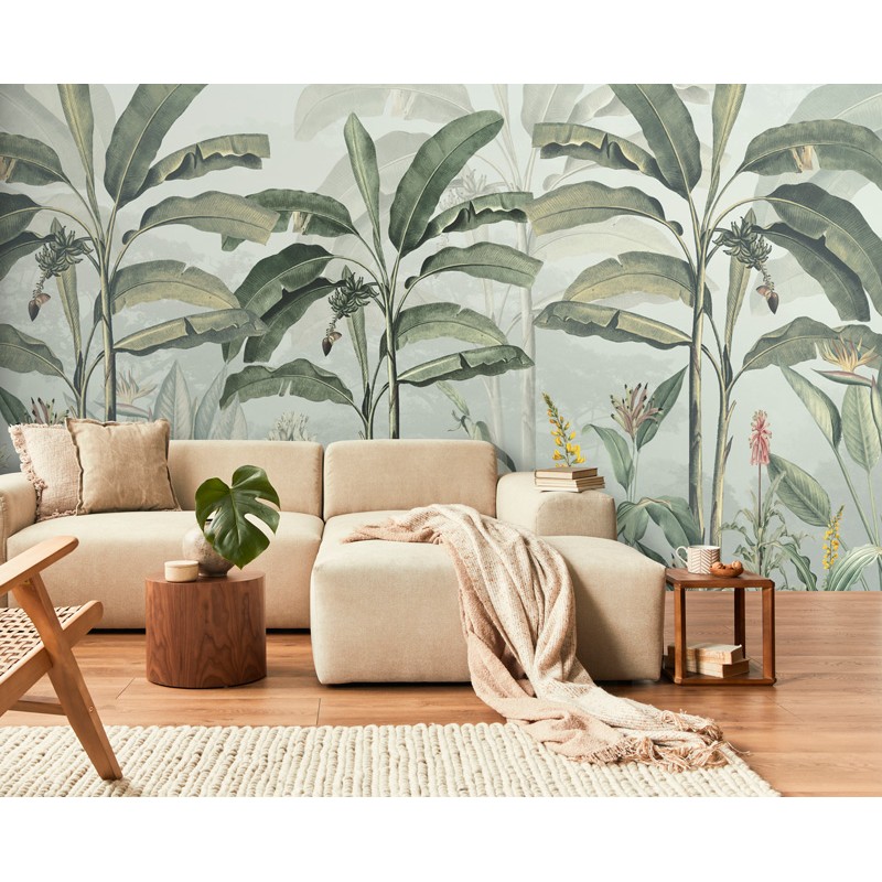Mural palmeras tropical