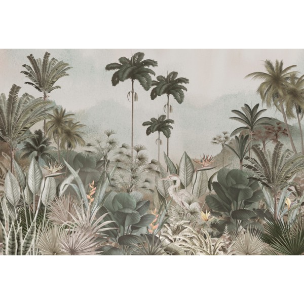 Mural tropical com palmeiras ANIM047