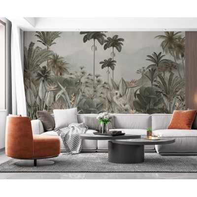 Mural tropical com palmeiras ANIM047 2