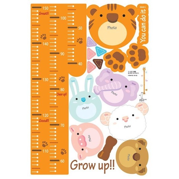 STICKER ANIMAL HEIGHT CHART DS-08240 STICKER ANIMAL HEIGHT CHART DS-08240
