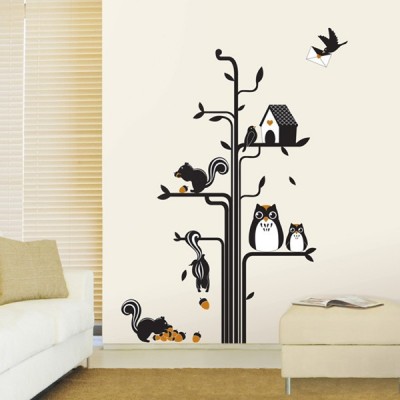 STICKER OWLS SQUIRRELS TREE DP-08164 STICKER OWLS SQUIRRELS TREE DP-08164