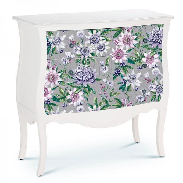 Papel de parede por metros Passiflora Silver ML91323