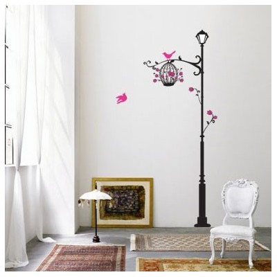 STICKER STREET LIGHT AND BIRDS DEC-010 STICKER STREET LIGHT AND BIRDS DEC-010