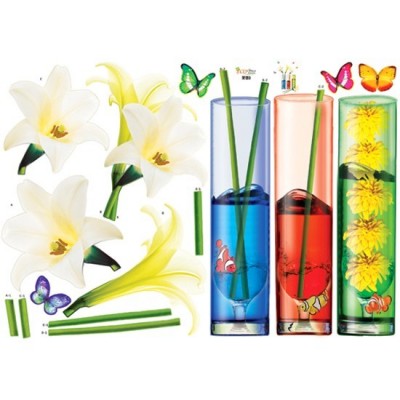 STICKER LILIES IN VASE DECO-010 2