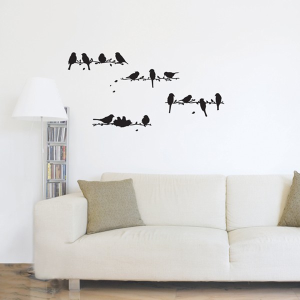 STICKER WHISPER OF BIRDS BLACKS DG-08813