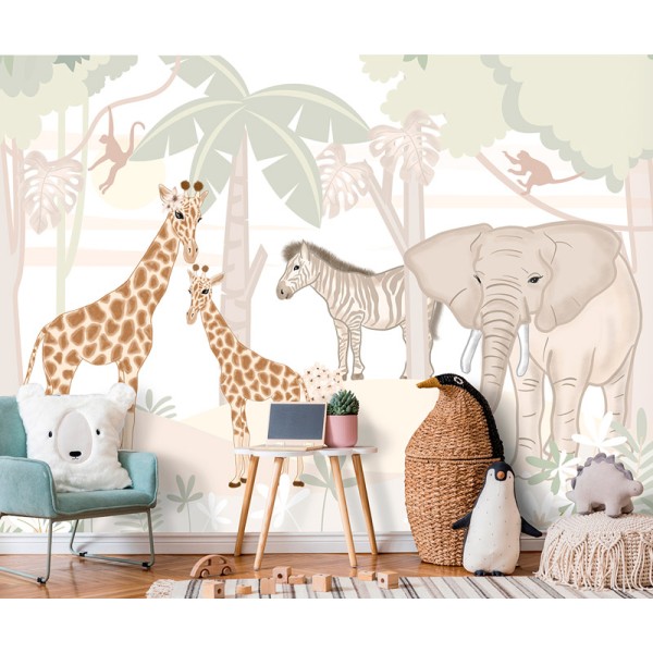 Mural Infantil Safari VCSA-053 Mural Infantil Safari VCSA-053