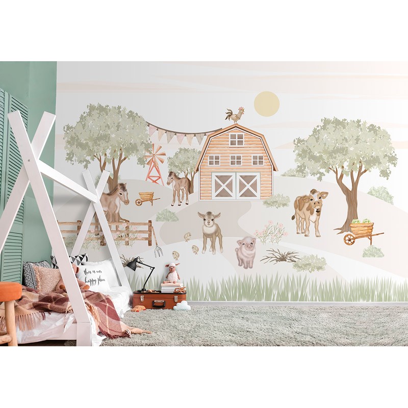 paper pintat infantil animals granja