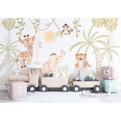 Mural infantil travesso da selva VCTJ-055 2